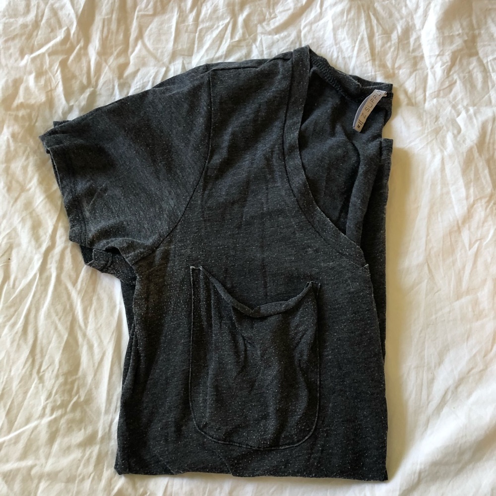 Z Supply Charcoal V-neck